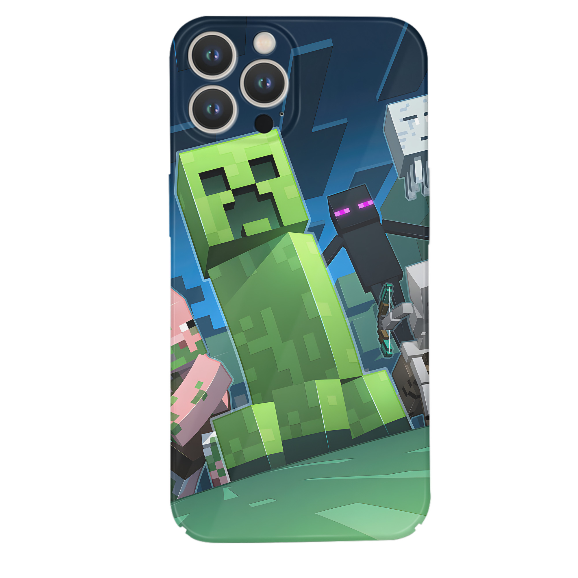 （画像用） マインクラフト ブロックの世界 Minecraft MC Block world 【iPhone 14シリーズ対応】ハードケース